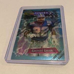 Emmitt Smith 1995 Topps Finest Football Card Collectible Vintage Dallas Cowboys